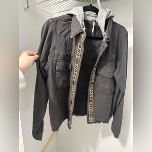 Free People Light Jacket with Hood Detail